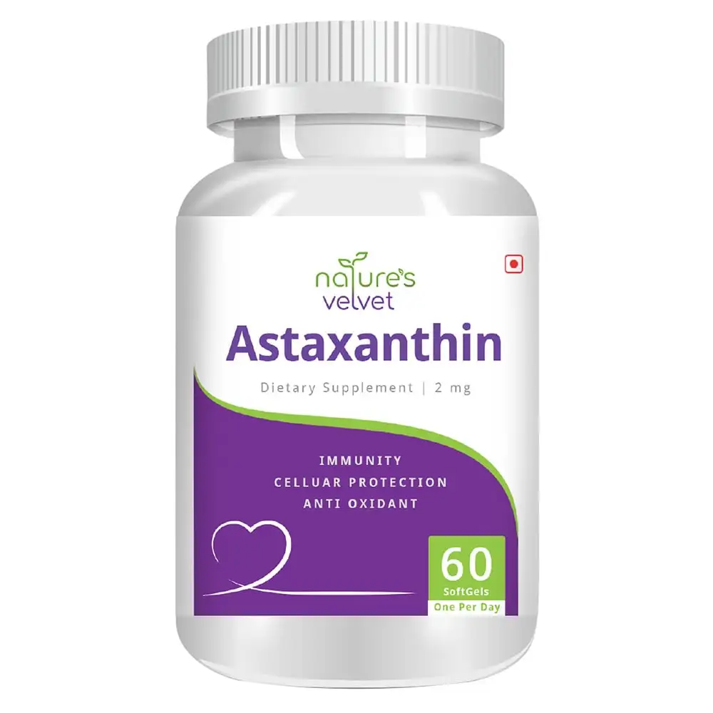 Natures Velvet Astaxanthin 2 mg,  60 softgels