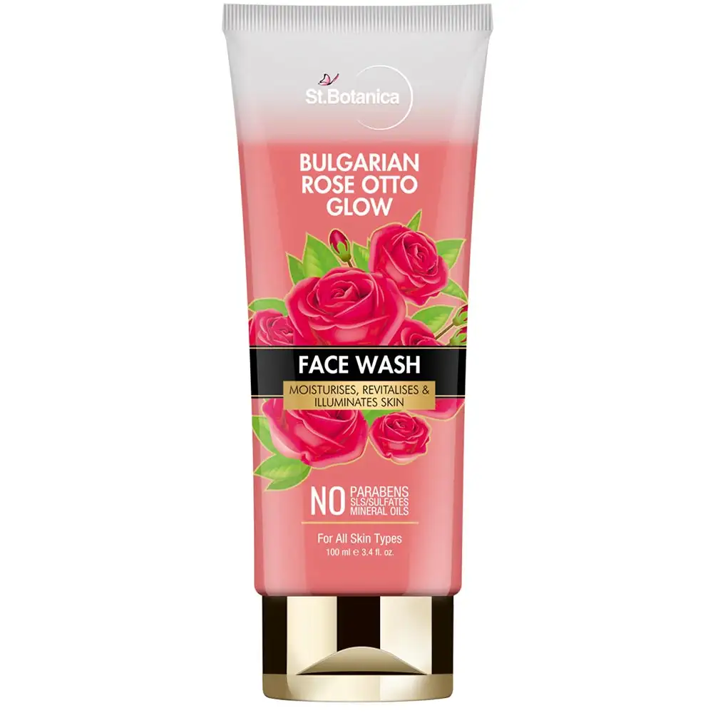 St.Botanica Bulgarian Rose Otto Glow Face Wash,  100 ml  fot All Skin Types