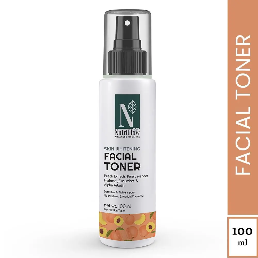 NutriGlow Advanced Organics Skin Whitening Facial Toner For Detoxifies Skin, 100 ml