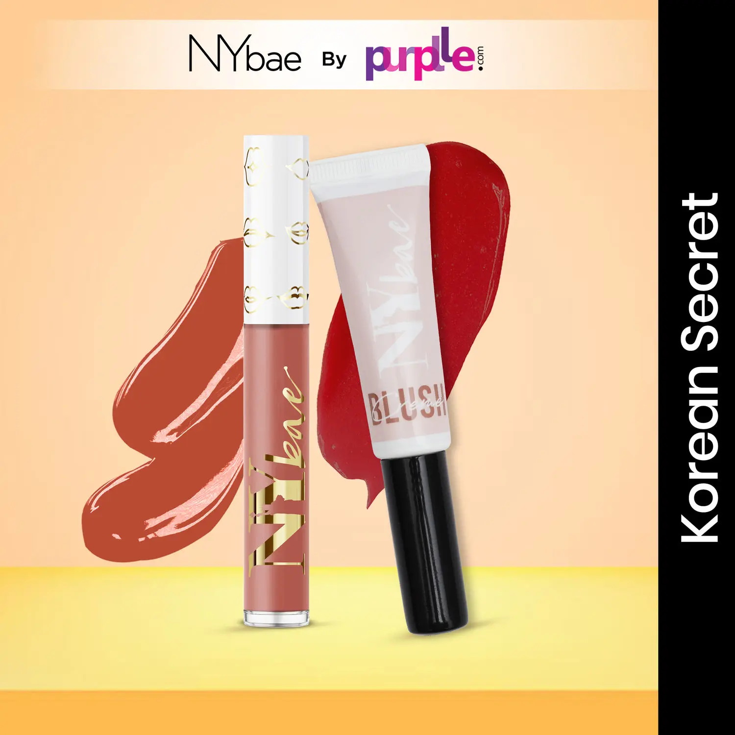 NY Bae Korean Secret Combo | Cream Blush |Lip Gloss | Lip & Cheek Tint | Satin Glowy Finish | Moisturising | Rich Colour (13 g)