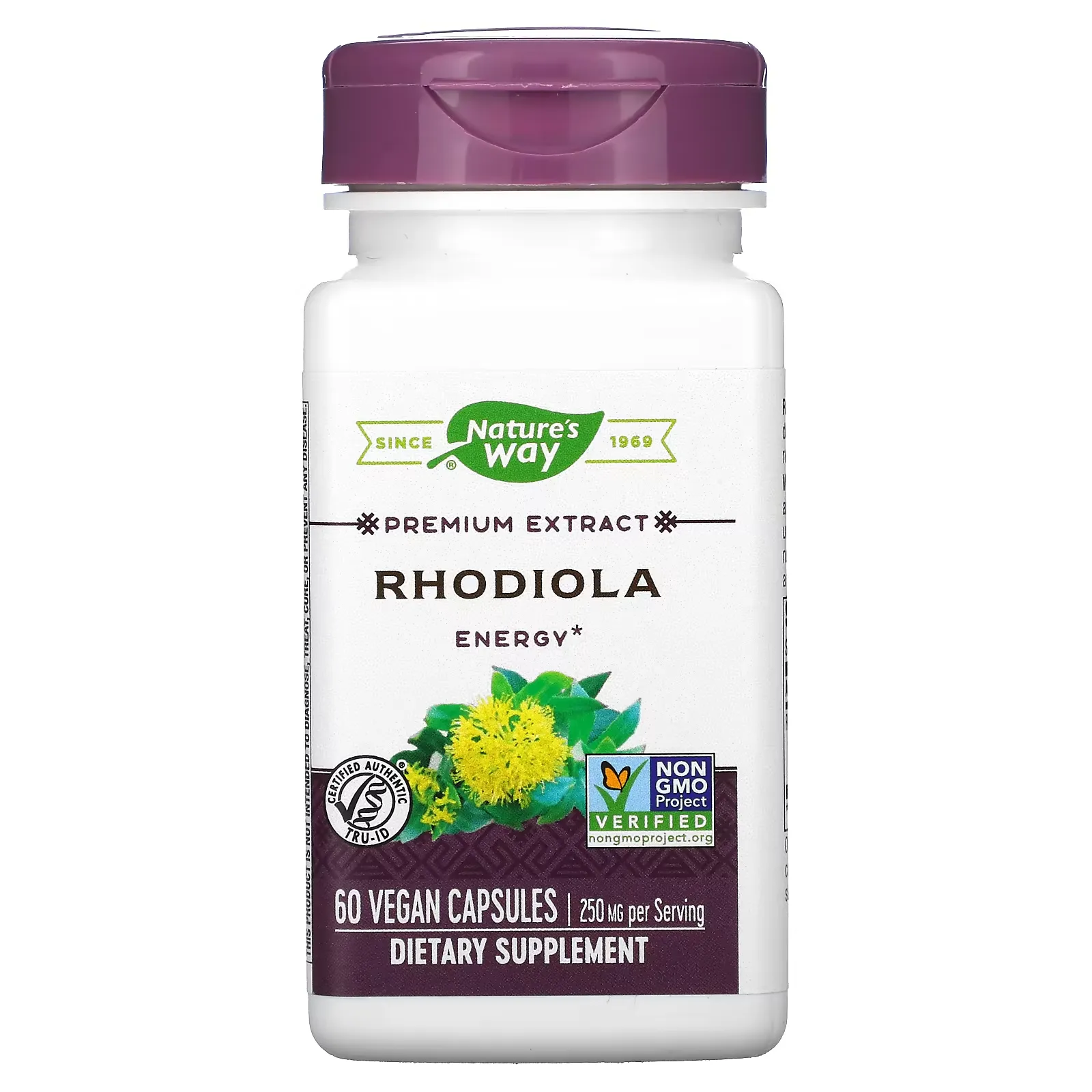 Rhodiola, 250 mg, 60 Vegan Capsules