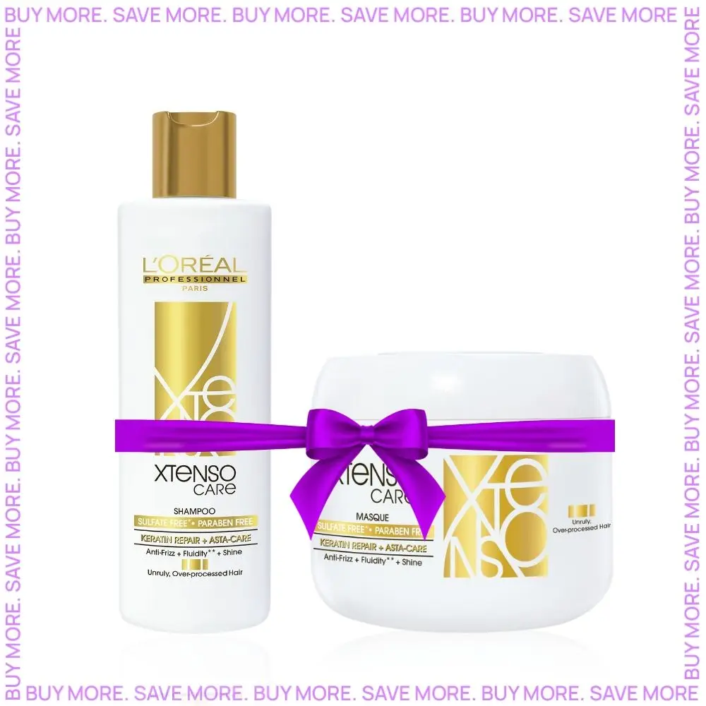 L'Oreal Professionnel Xtenso Care Sulfate-free Shampoo (250ml) + L'Oreal Professionnel Xtenso Care Sulfate-free Mask (196gms)