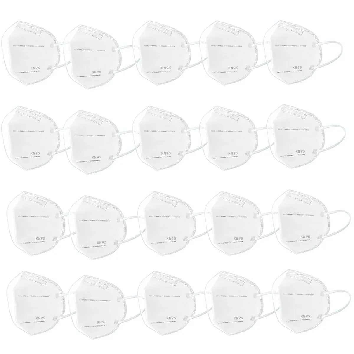 OOMPH Pack Of 20 Anti-pollution Reusable 5-layer Mask - White