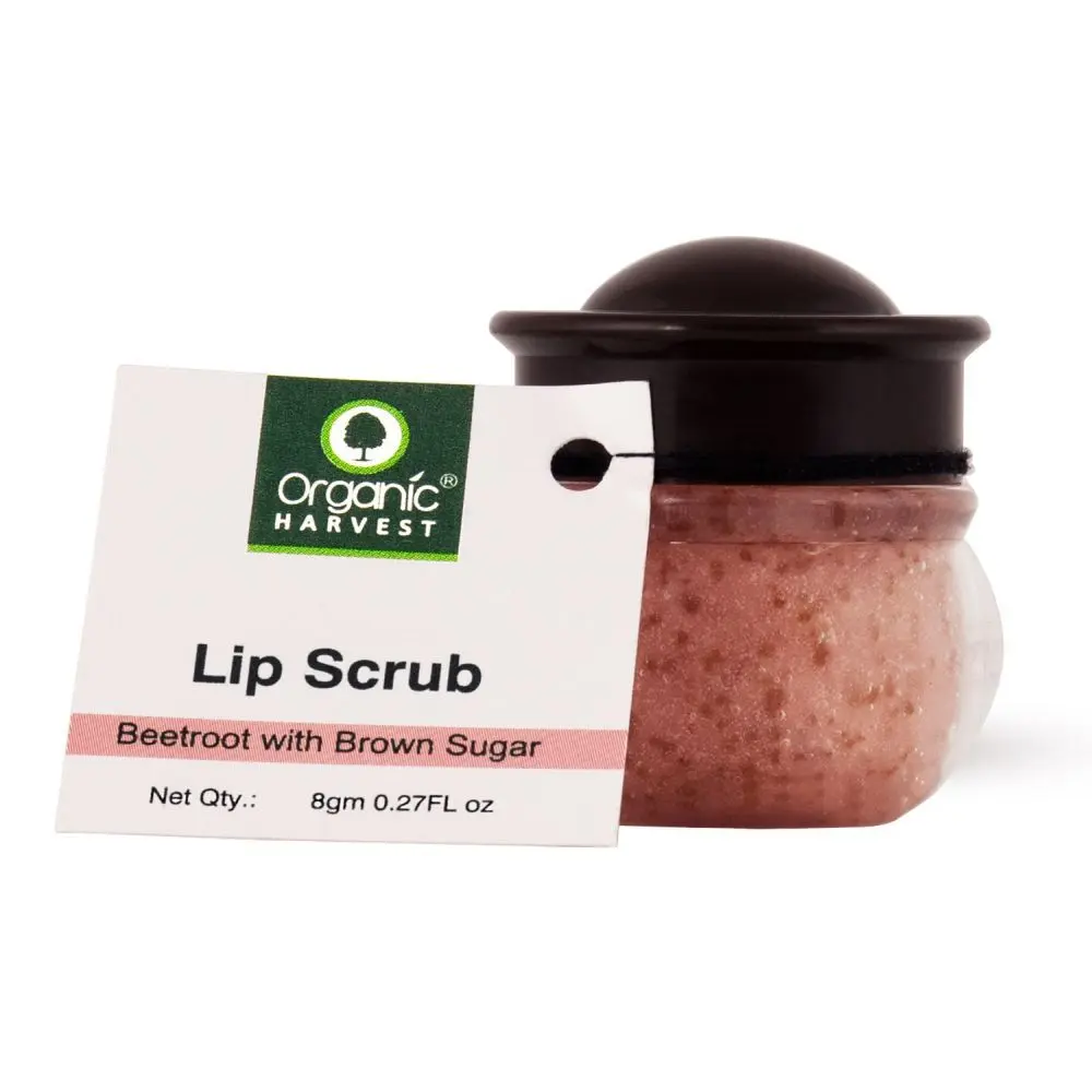 Organic Harvest Lip Scrub with Beetroot Extract, Suitable for Dry & Chapped Lips Beetroot (Pack of: 1, 8 g)