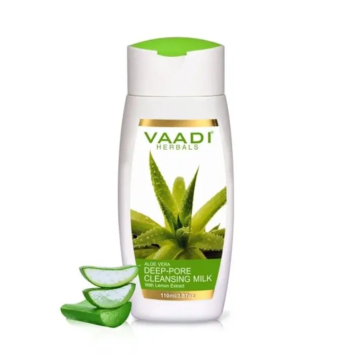 Vaadi Herbals Aloevera Deep Pore Cleansing Milk With Lemon Extract (110 ml)