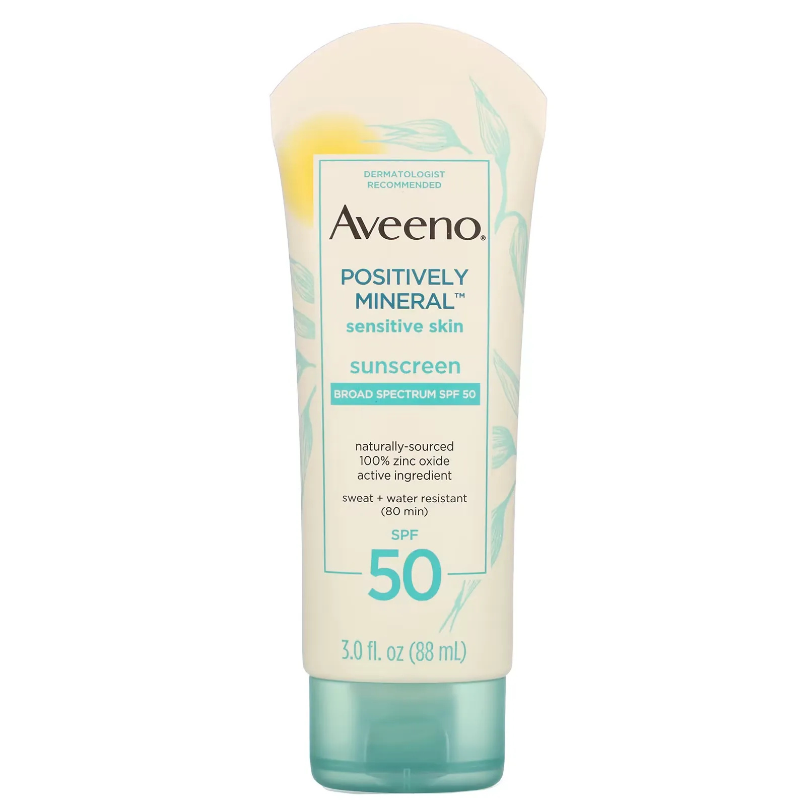 Positively Mineral Sensitive Skin, Sunscreen, SPF 50, 3.0 fl oz (88 ml)