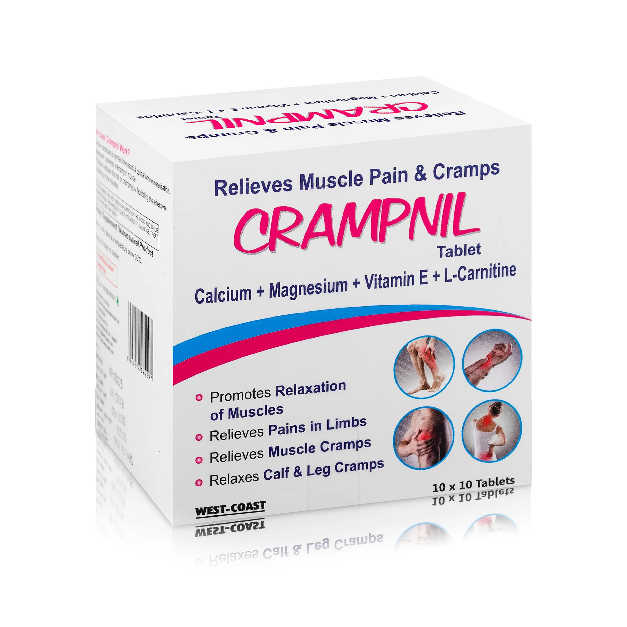 Healthvit Crampnil Relieves Muscle Pain & Cramps 100 Tablets