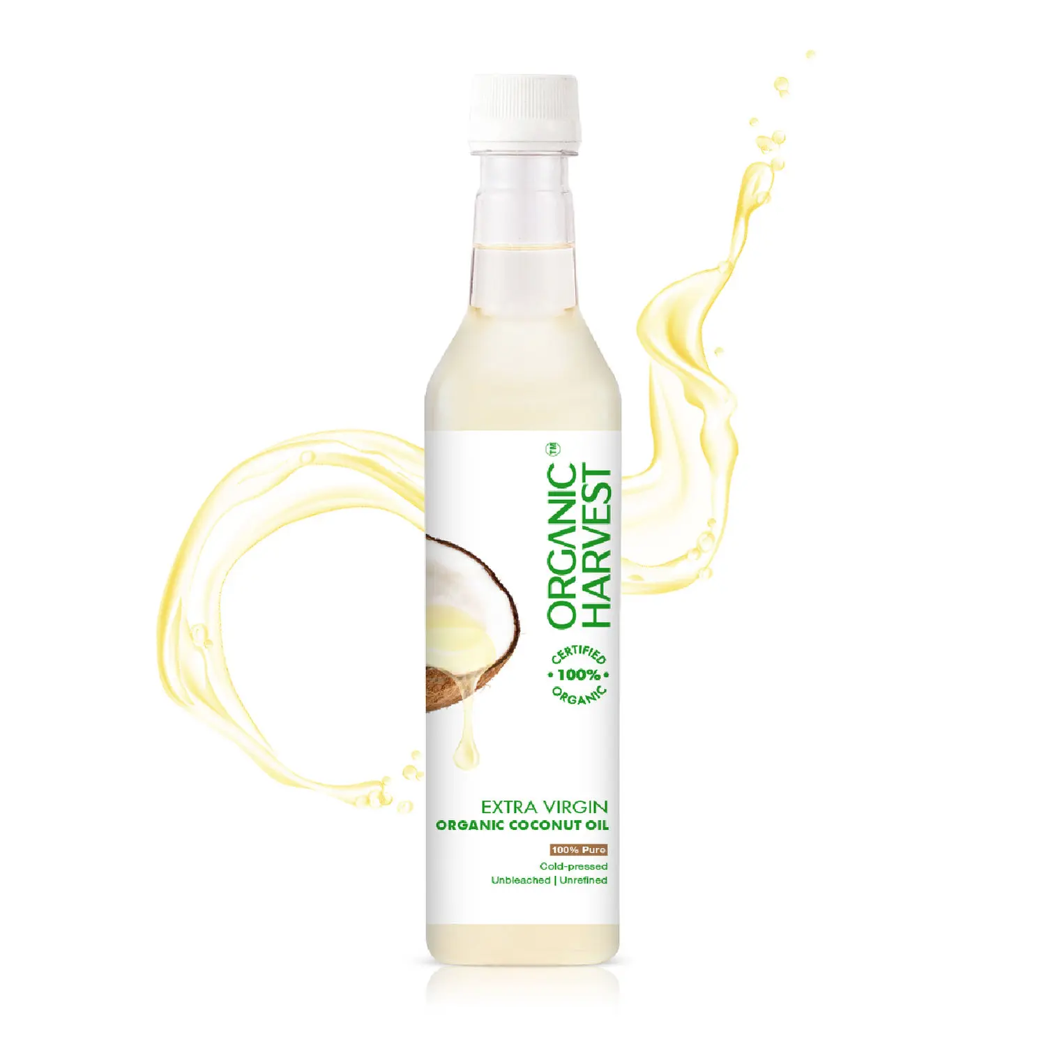 Organic Harvest Cold Pressed Extra Virgin Organic Coconut Oil For All Types of Hair, Skin