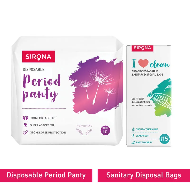 Sirona Disposable Period Panties (l-xl) With Sanitary Disposal Bags