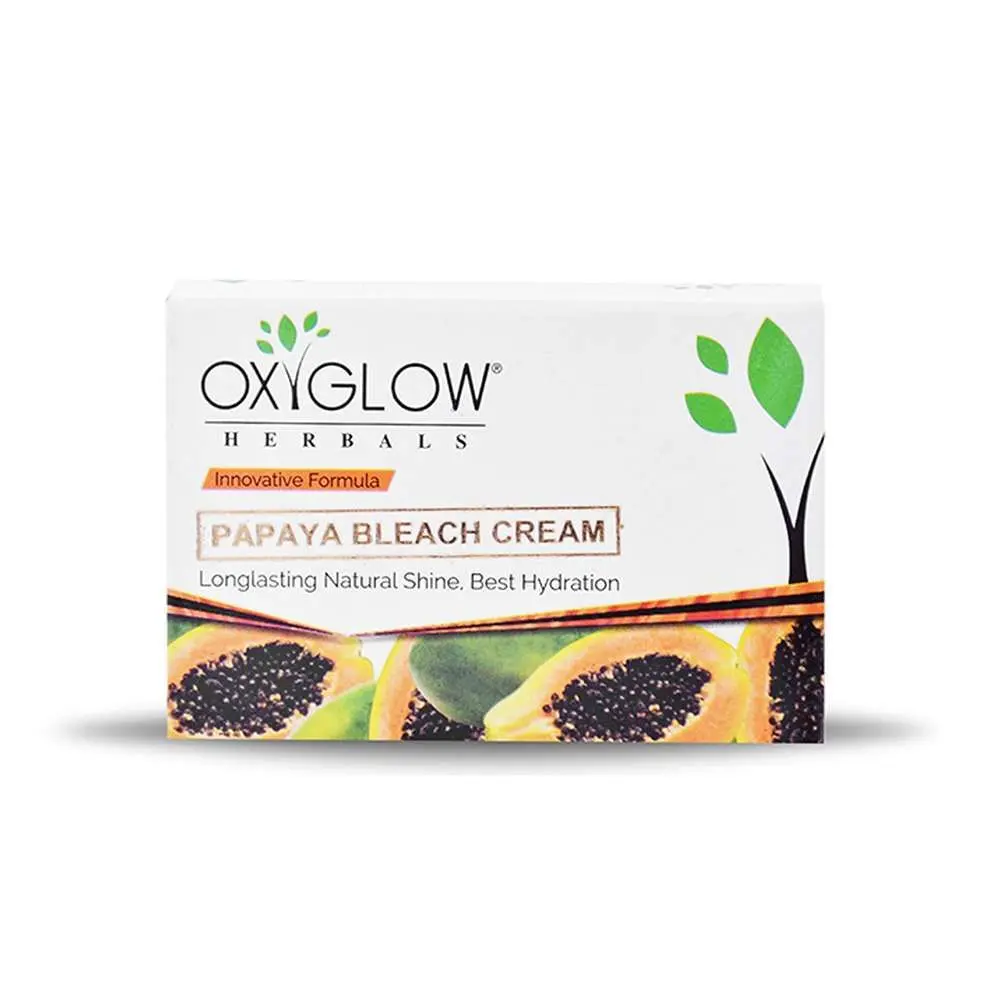 OxyGlow Herbals Papaya Bleach Cream,50g,Long lasting , Natural shine and  Best Hydration 