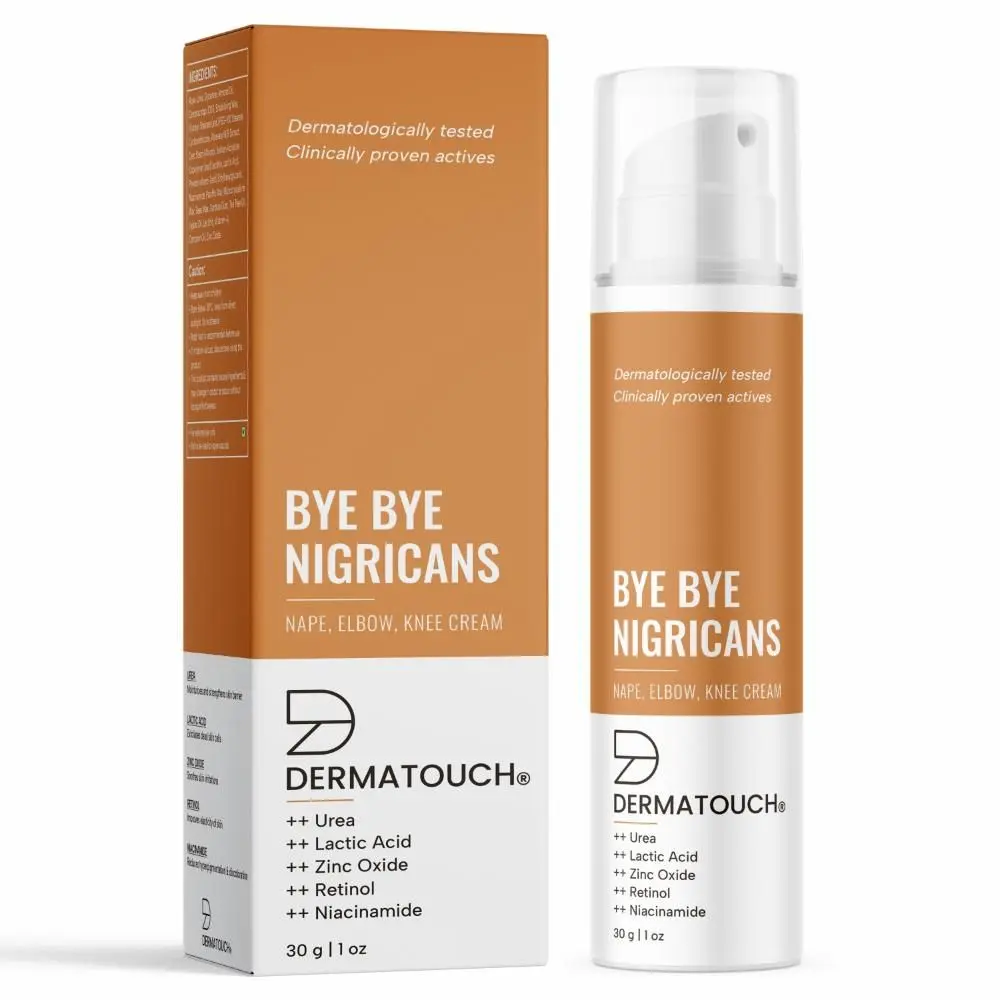 DERMATOUCH Bye Bye Nigricans Cream | Specially for Acanthosis Nigricans | For Dark Body Parts like Neck, Knee, Ankles, Knuckles, Armpits, Thighs & Elbows | 30G