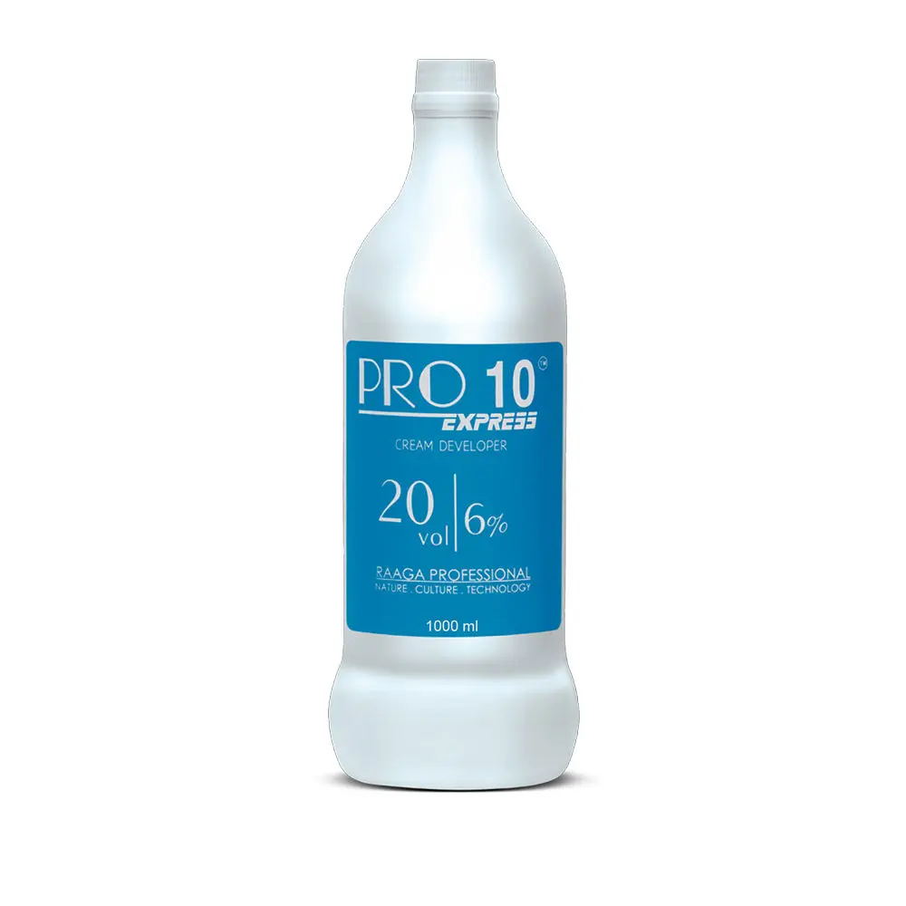 Raaga Professional Pro 10 Express 6% Cream Developer, 20 Vol, 1000 ml