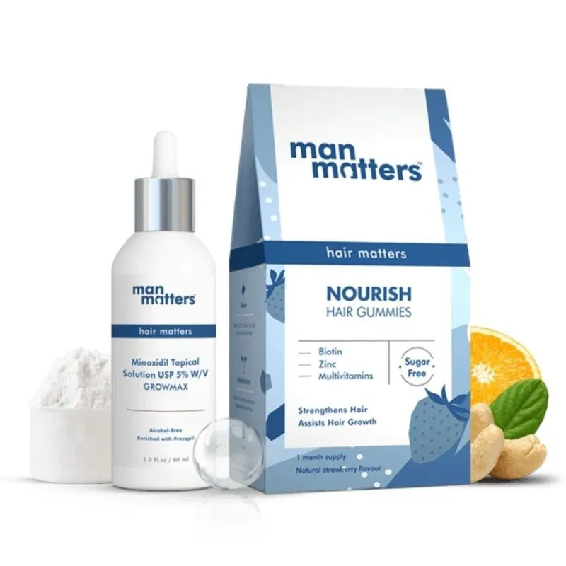 Man Matters The Beginner Kit To Hair Regrowth (Biotin Gummies & Minoxidil)