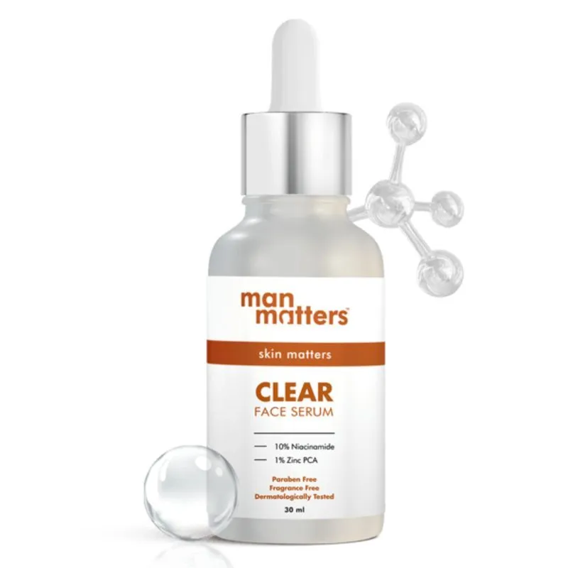 Man Matters Clear 10% Niacinamide Serum For Acne & Dark Spots For Men