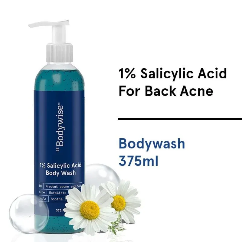 Be Bodywise 1% Salicylic Acid Body Wash - Prevents Body Acne - SLS & Paraben Free - Shower Gel