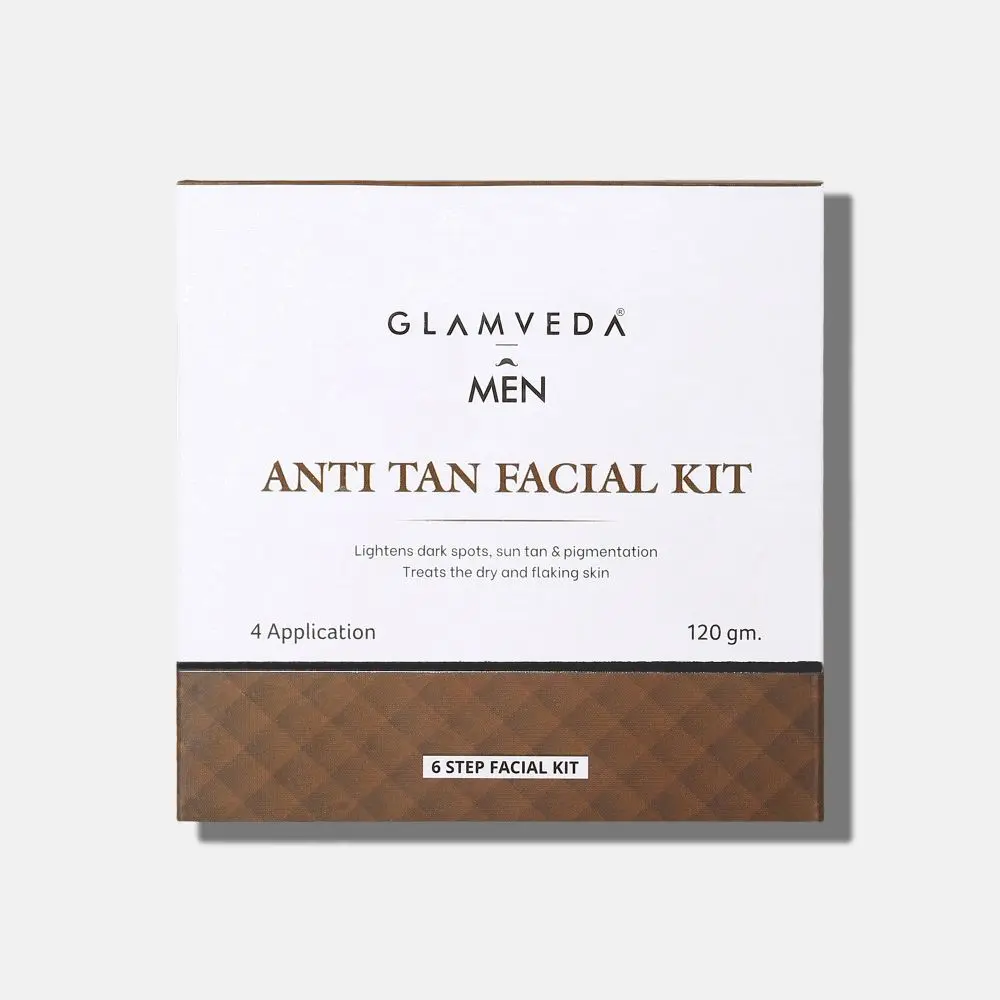 Glamveda Men Anti tan Facial Kit | 6 Steps facial | 120 gm