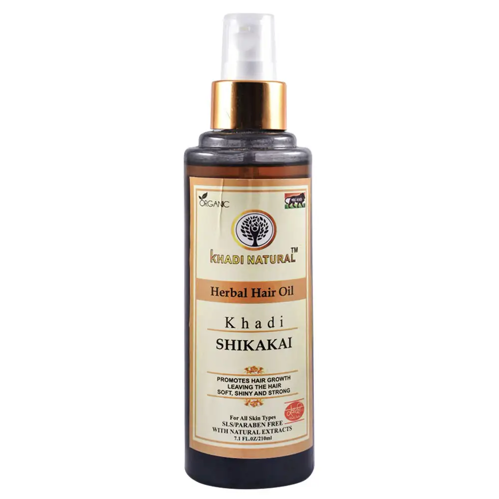 Khadi Natural Herbal Hair Oil,  210 ml  Shikakai