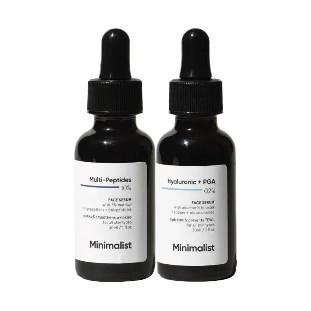 Minimalist Hydration & Over Night Repair Duo For Dry, Dehydrated & Dull Skin