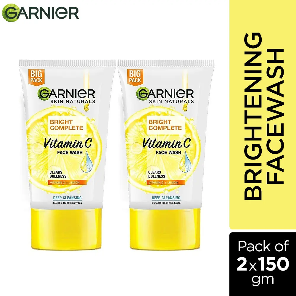 Garnier Bright Complete Brightening Facewash (150 g) (Pack of 2)