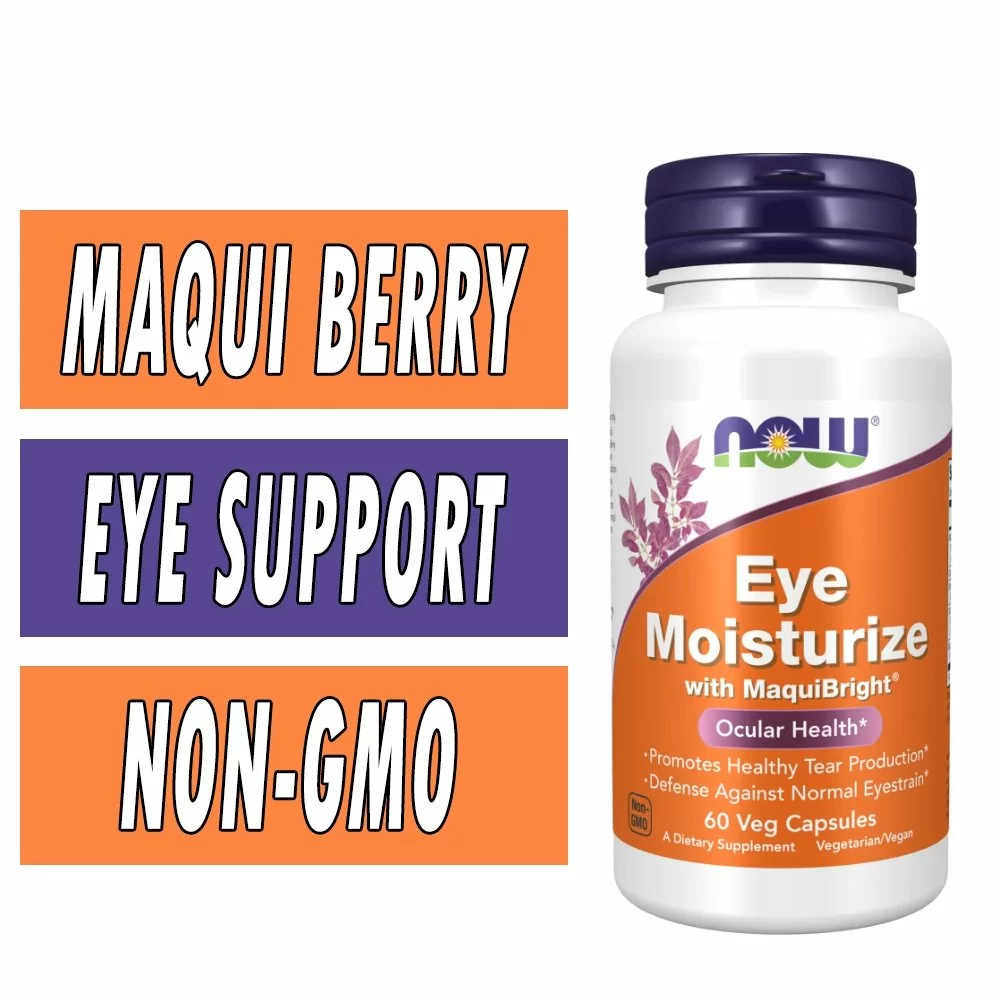 NOW Eye Moisturize with Maquibright - 60 Veg Capsules