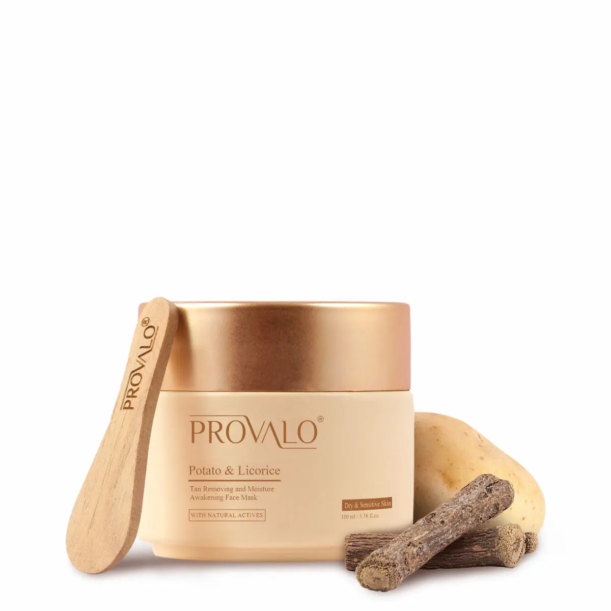 Provalo Potato & Licorice Tan Removing and Moisture Awakening Face Mask for Dry & Sensitive Skin(Men & Women)