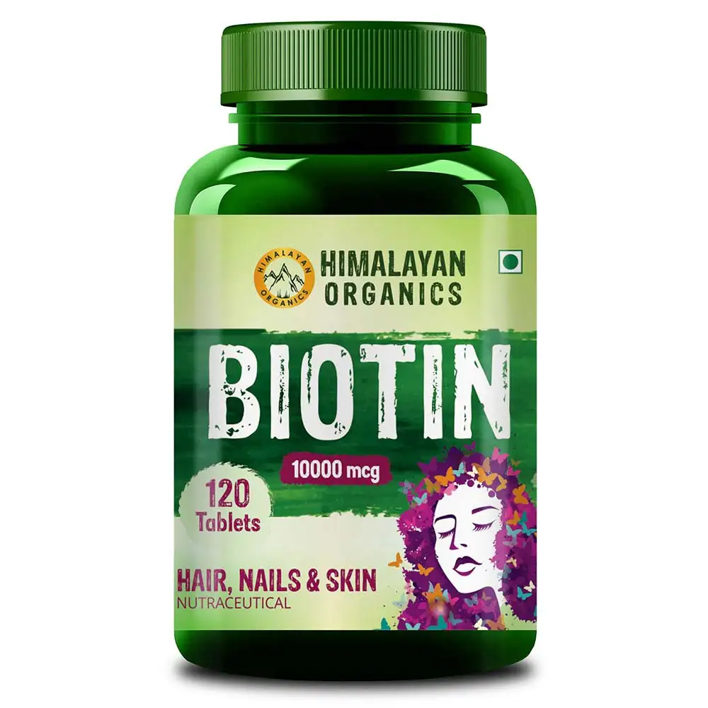 Himalayan Organics Biotin 10000mcg,  120 tablet(s)  Unflavoured