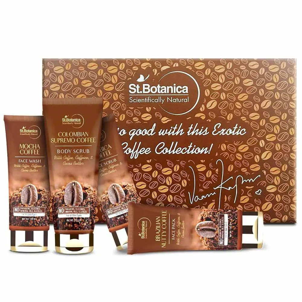 St.Botanica Vaani Kapoor's Exclusive Coffee Skin Care Gift Kit,  4 Piece(s)/Pack  for All Skin Types