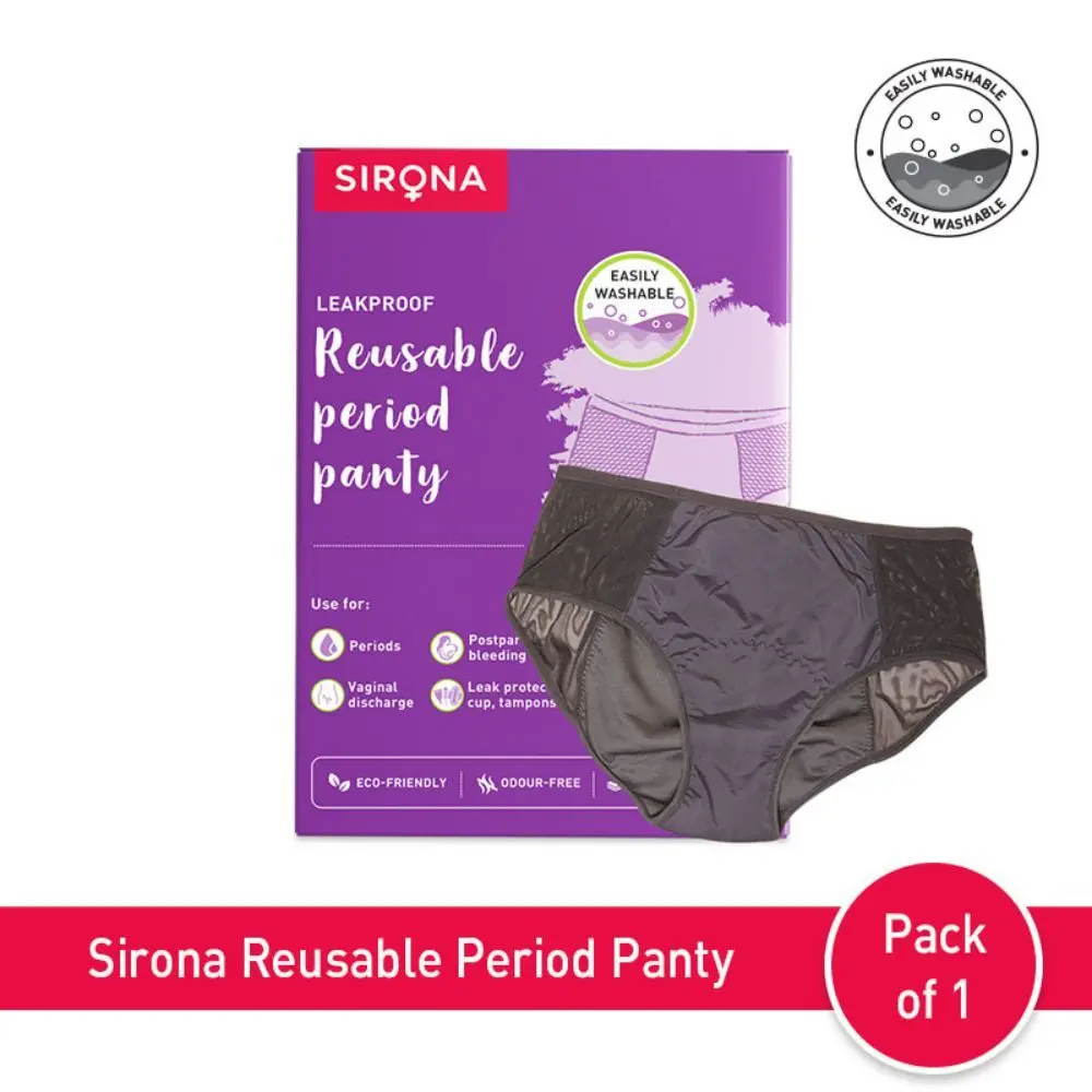 Sirona Reusable Period Panties for Women (M Size) for 360 Degree Coverage & Leak-proof Protection