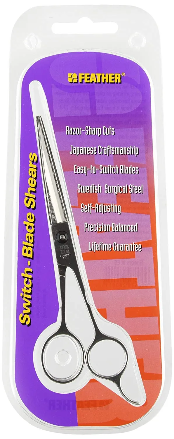 Feather Switch Blade Hair Cutting Professional Scissors 6.5