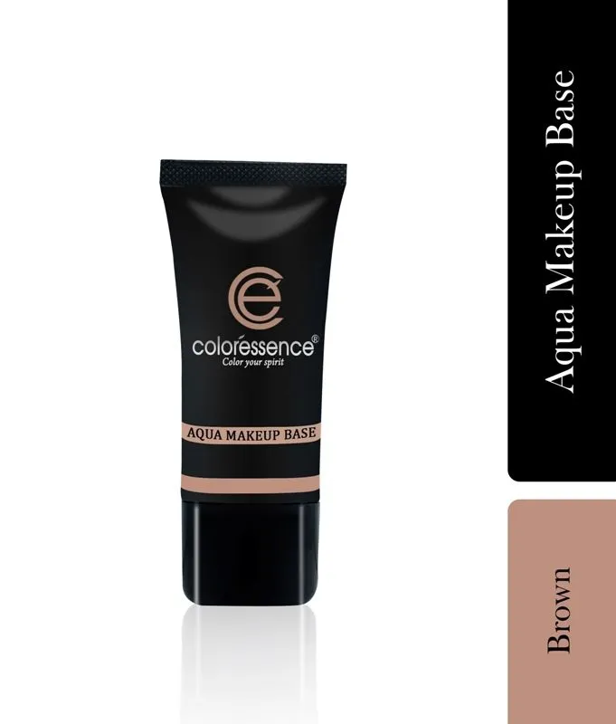 Coloressence Aqua Makeup Base Matte Finish Long Lasting Waterproof Cream Foundation, Brown