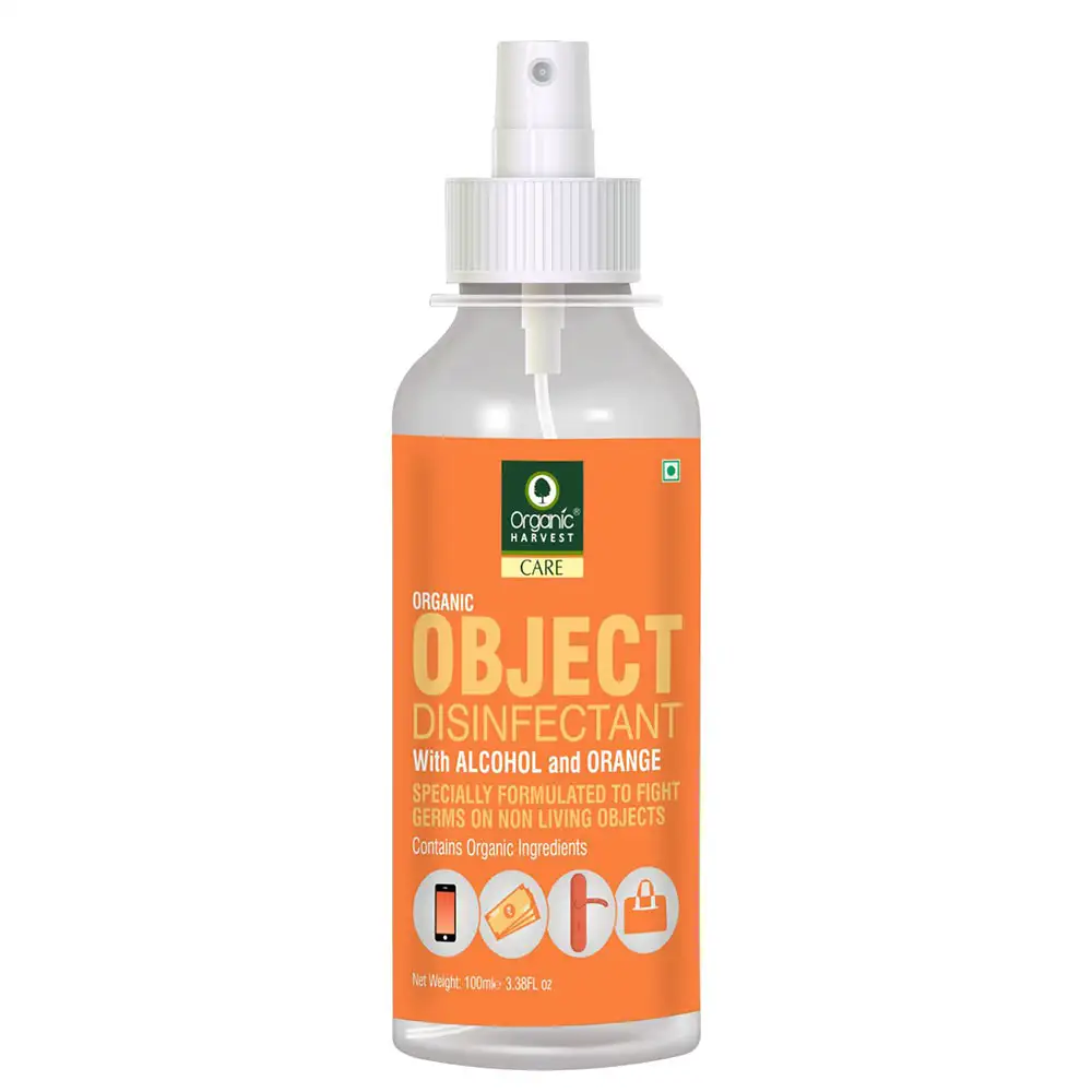 Organic Harvest Object Disinfectant,  Alcohol & Orange  100 ml  Protection from Germs