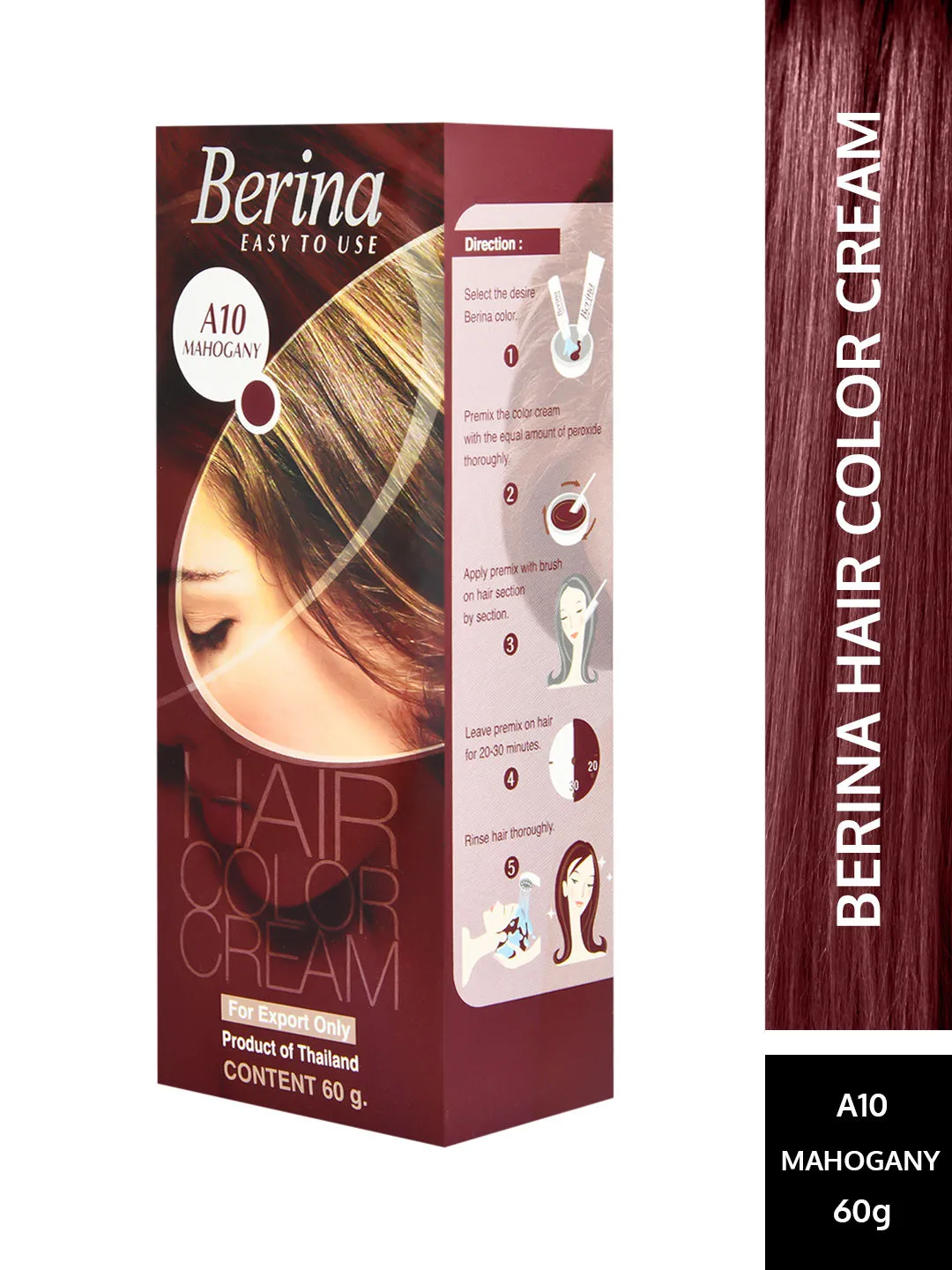 Berina Hair Color Cream - Mahogany