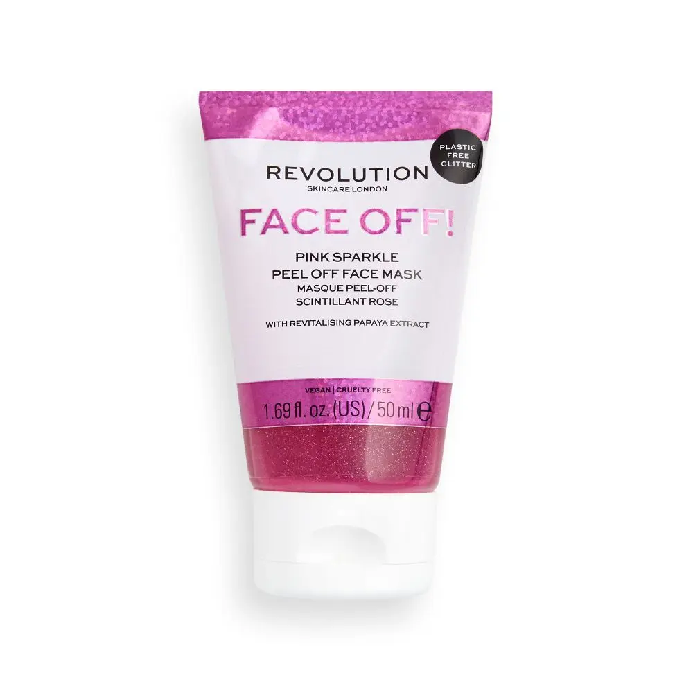 Makeup Revolution Skincare Pink Glitter Face Off Mask (50 ml)