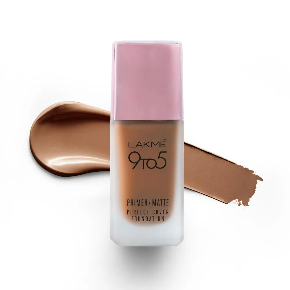 Lakme 9 To 5 Primer + Matte Perfect Cover Foundation - C390 Cool Cocoa