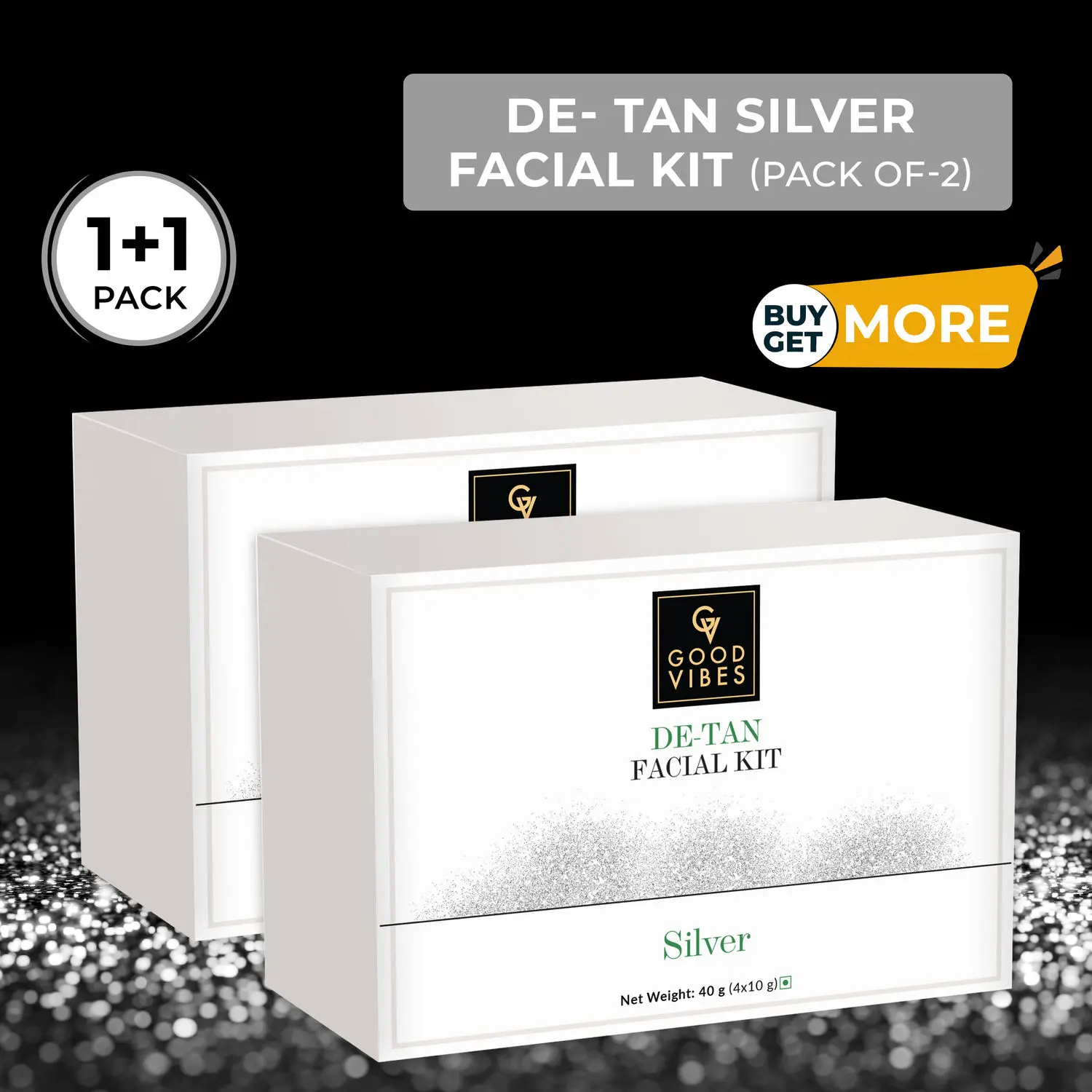 Good Vibes De- Tan Silver Facial Kit (Pack of 2)