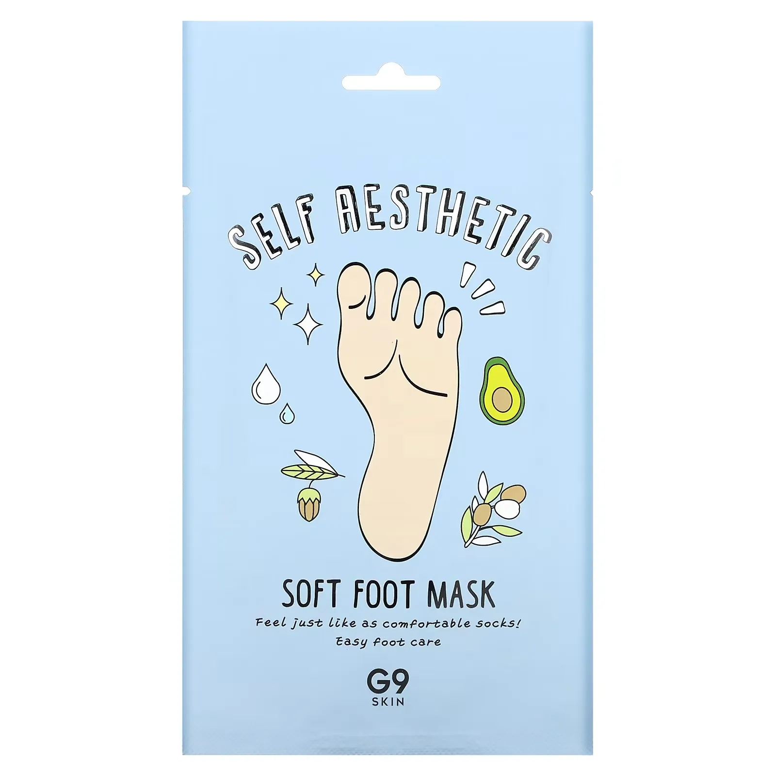 Self Aesthetic, Soft Foot Mask, 5 Masks, 0.40 fl oz (12 ml)