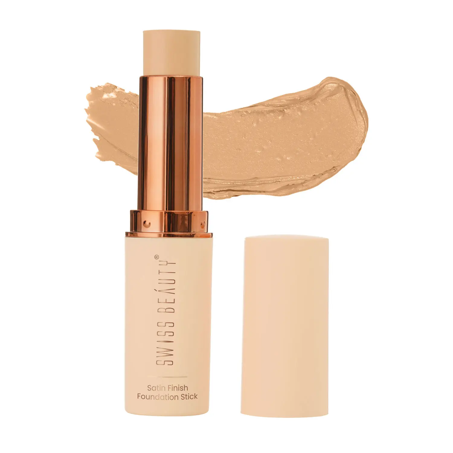 Swiss Beauty Satin Finish Foundation Stick for Full Coverage Easy & Convenient Flawless base with Long lasting dewy finish 05 Beige