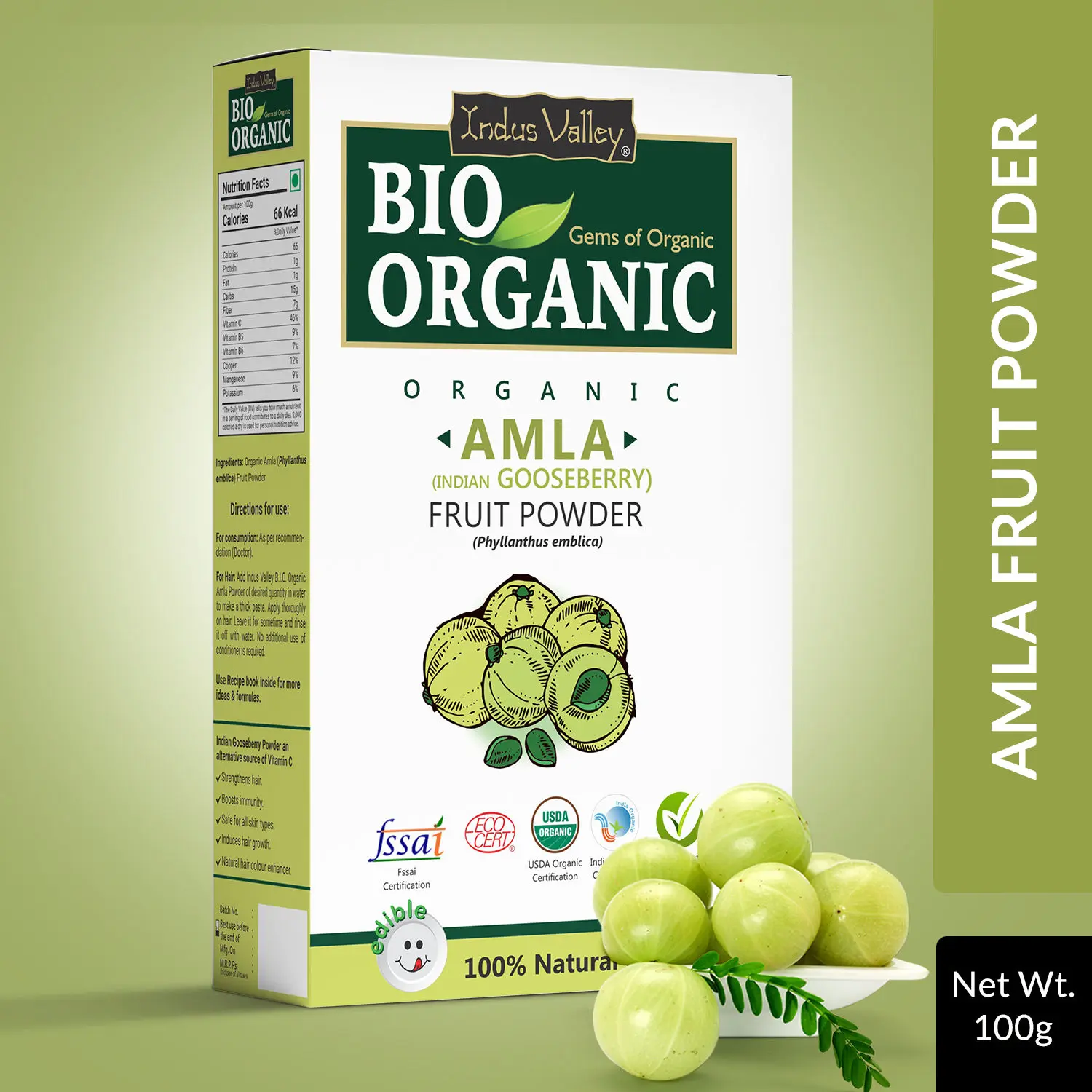 Indus valley bio organic amla powder