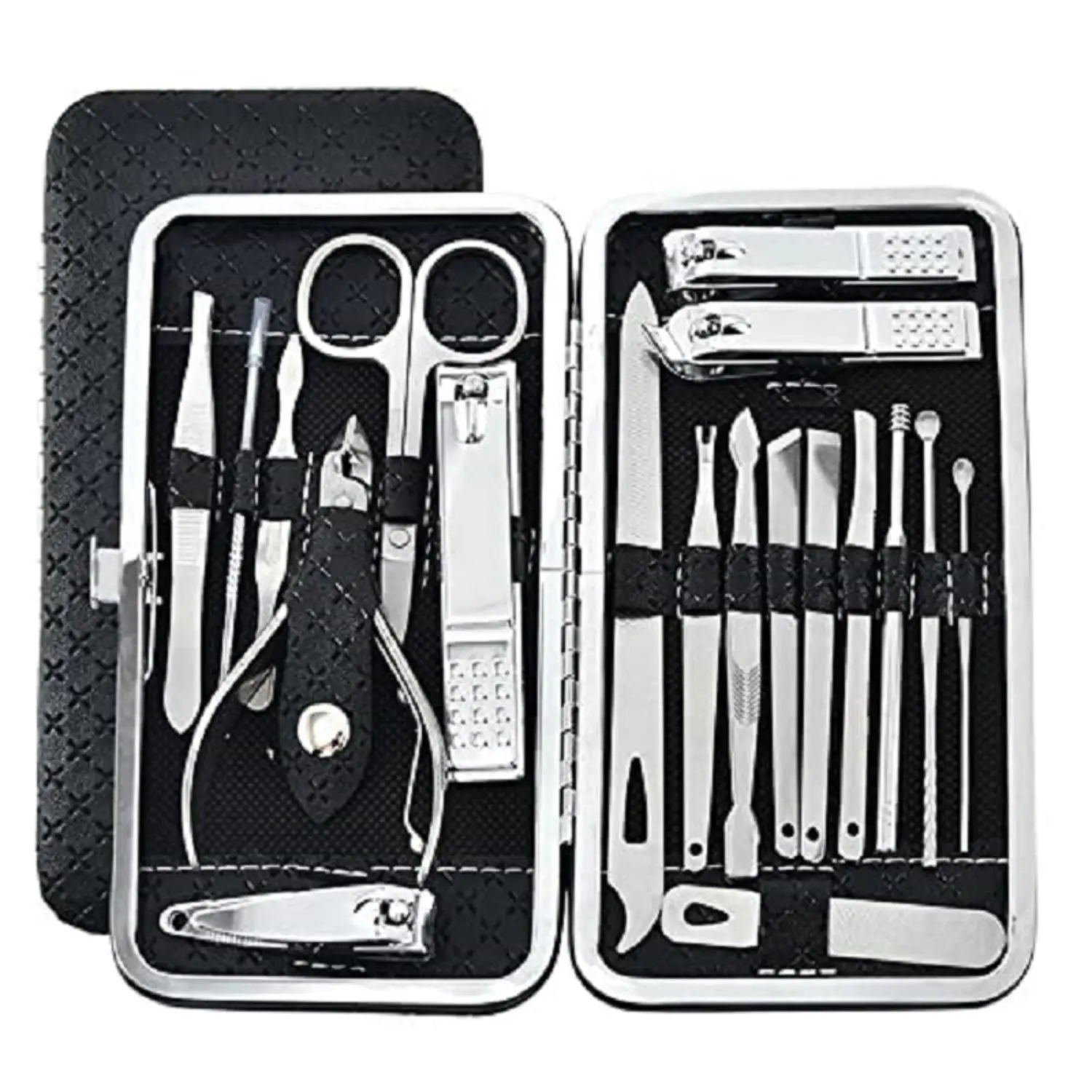 Bronson Professional Manicure and Pedicure tool set kit 19 in 1 with storage box