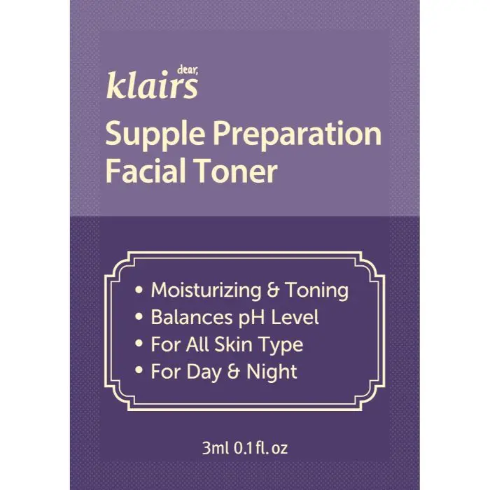 Dear Klairs Supple Preparation Facial Toner Sample (3 ml)