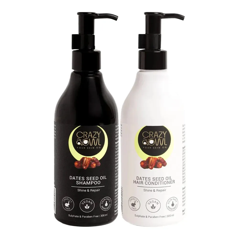 Crazy Owl Dates Seed Oil Shampoo And Conditioner Combo Pack - Shine And Repair