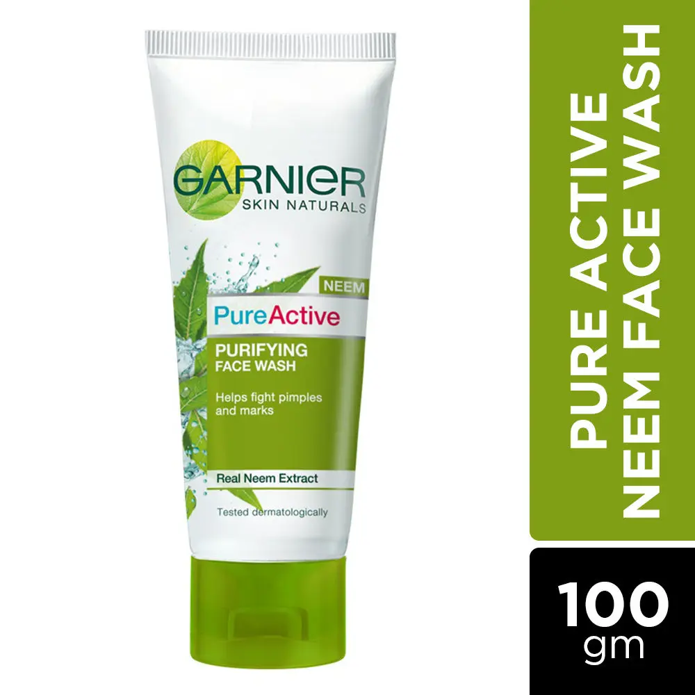 Garnier Skin Naturals, Pure Active Purifying Face Wash With Real Neem Extract (100 g)