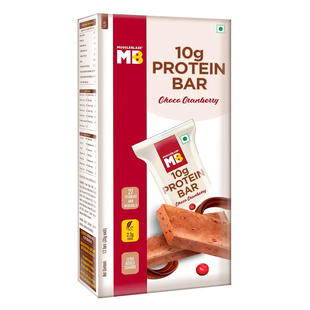 MuscleBlaze Mini-Protein Bar (10g Protein),  12 bar(s)  Choco Cranberry