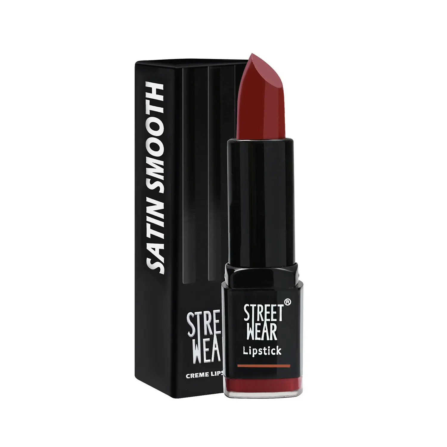 STREET WEAR® Satin Smooth Lipstick -BARE PINK (Pink) - 4.2 gms - Longwear Creme Lipstick, Moisturizing, Creamy Formuation, 100% Color payoff, Enriched with Aloe vera, Vitamin E and Shea Butter