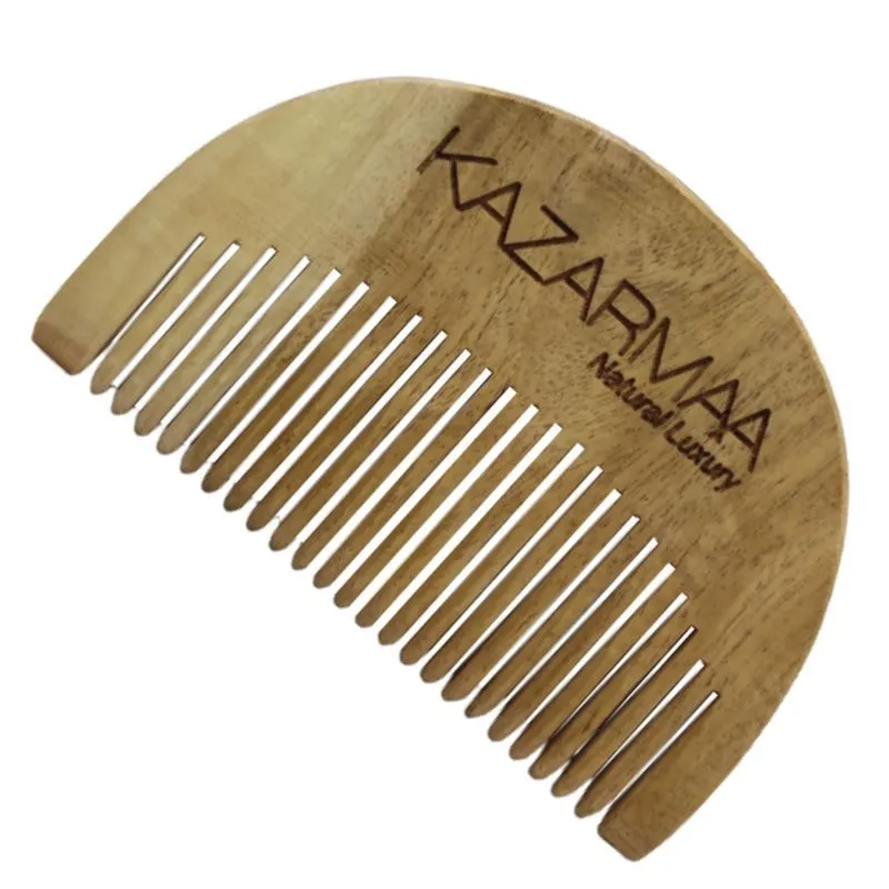 Kazarmaa Pocket Comb Natural Neem Wood Beard Comb