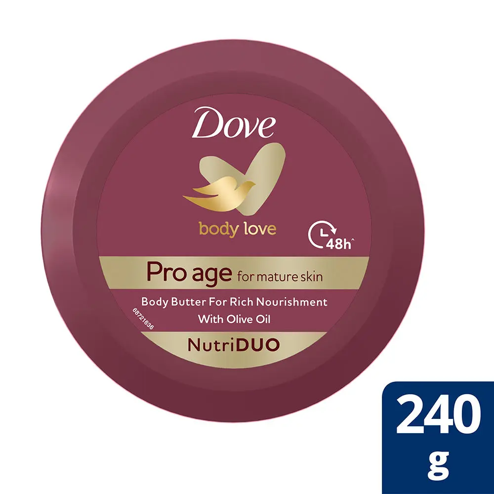 Dove Body Love Pro Age Body Butter, for Mature Skin, Paraben Free, 240g