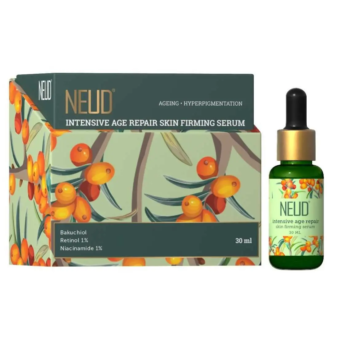 NEUD Intensive Age Repair Skin Firming Serum With Retinol, Niacinamide & Bakuchiol - 1 Pack (30ml)