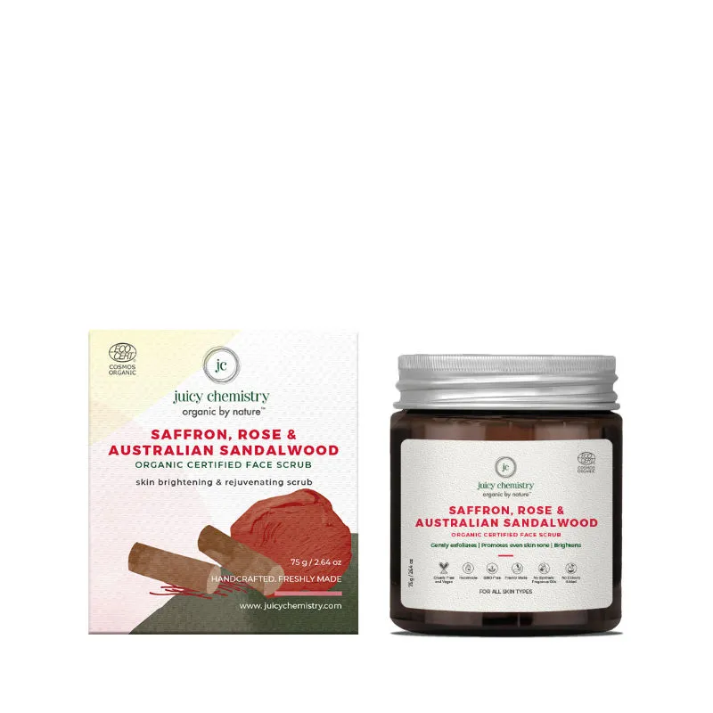 Juicy Chemistry Saffron Rose & Australian Sandalwood Organic Face Scrub