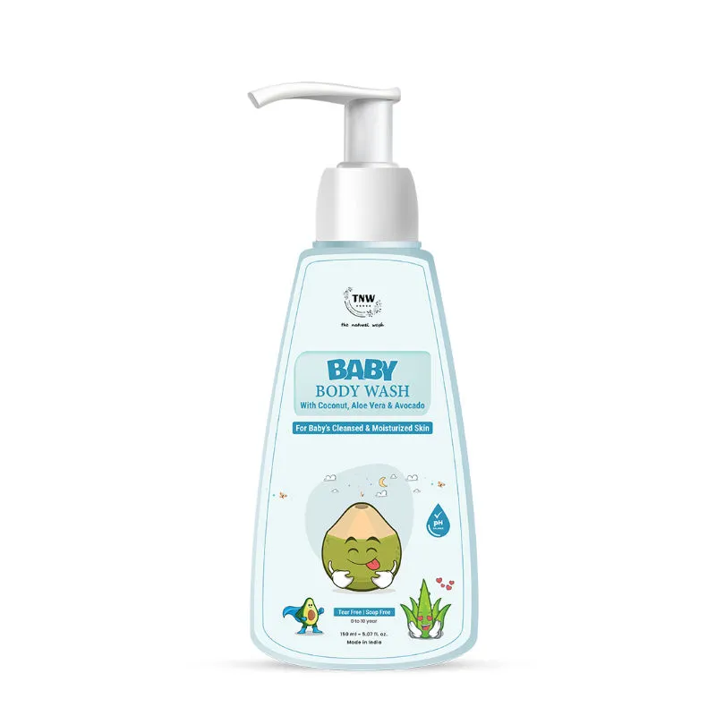 TNW The Natural Wash Natural Baby Body Wash For Delicate Skin With Coconut & Avocado