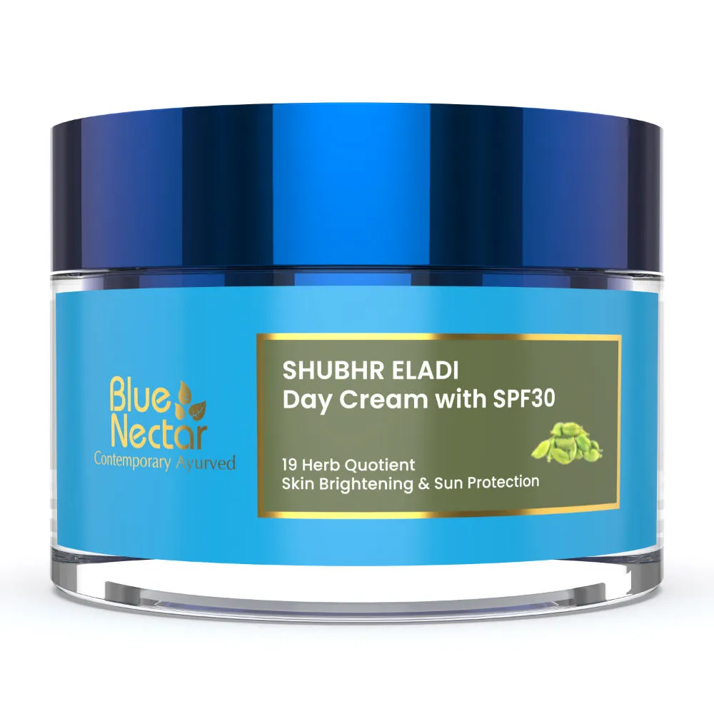 Blue Nectar Ayurvedic Eladi Brightening Cream for Women | Sunscreen & Face Moisturizer with SPF 30+